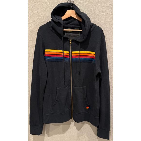 Aviator Nation 5-Stripe Zip Hoodie Size Large - Picture 13 of 14